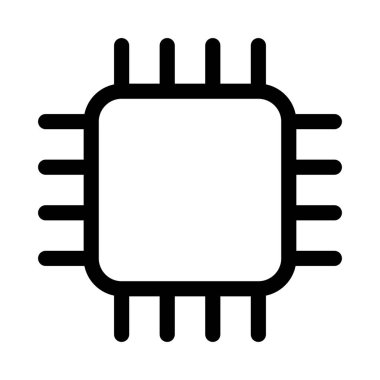 Ana Çip Elektronik simgesi, vektör illüstrasyonu