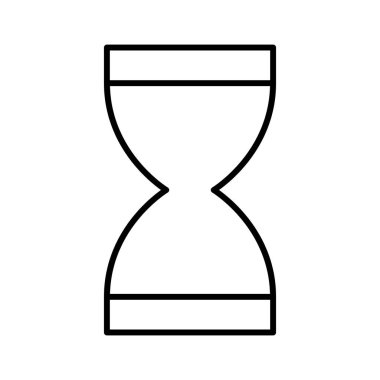 Kum saati simgesi, vektör illüstrasyonu