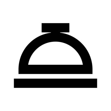 Beyaz arkaplanda alarm simgesi, vektör illüstrasyonu