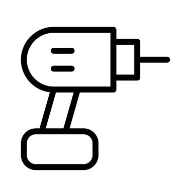 Matkap Ustası simgesi, vektör illüstrasyonu