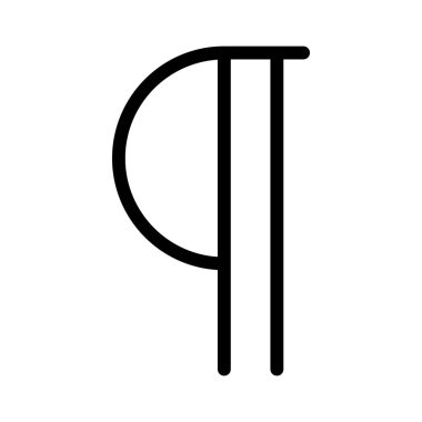 Paragraf simgesi, vektör illüstrasyonu