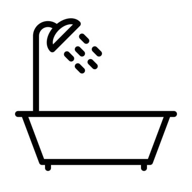 Banyo simgesi, vektör illüstrasyonu