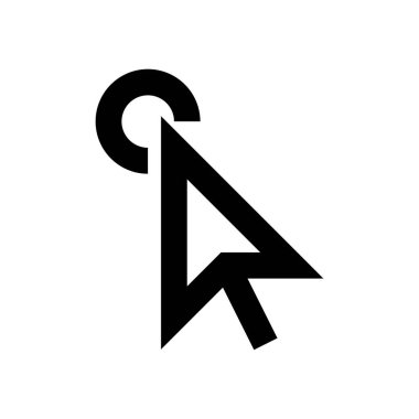 Beyaz arkaplan üzerinde imleç fare imleci simgesi, vektör illüstrasyonu