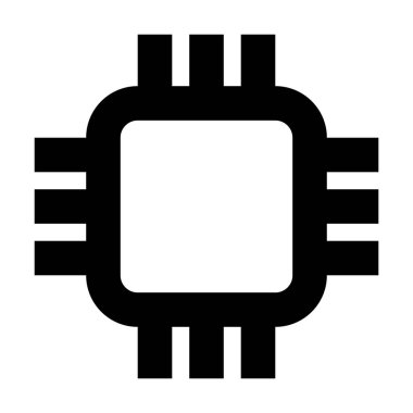 Ana Çip Elektronik simgesi, vektör illüstrasyonu