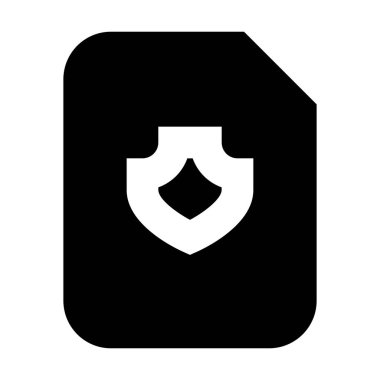 Beyaz arkaplan üzerindeki belge simgesi, vektör illüstrasyonu