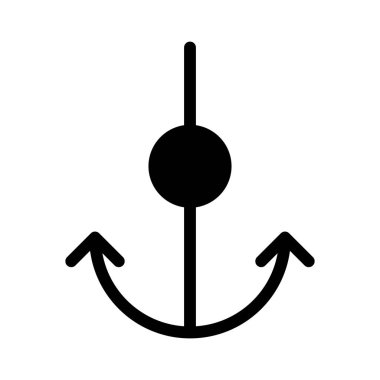 Anchor Harbor simgesi, vektör illüstrasyonu