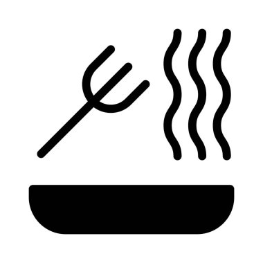 Spagetti simgesi, vektör illüstrasyonu