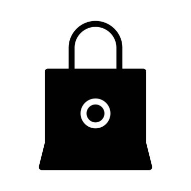 Alışveriş poşeti simgesi, vektör illüstrasyonu