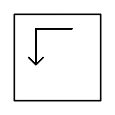  Köşe Sol Ok simgesi, vektör