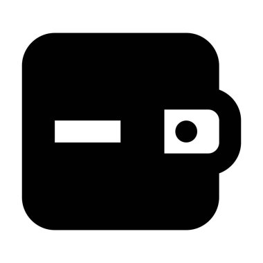 Cüzdan simgesi, vektör illüstrasyonu 