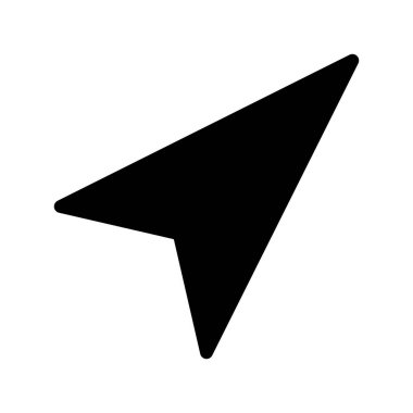 Konum Arrow simgesi, vektör illüstrasyonu