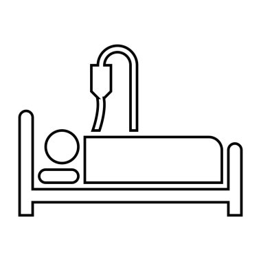 Yoğun Bakım simgesi, vektör illüstrasyonu