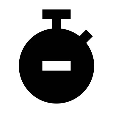 Beyaz arkaplanda zamanlayıcı simgesi, vektör illüstrasyonu