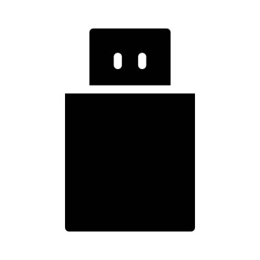 Usb Flash Depolama simgesi, vektör illüstrasyonu