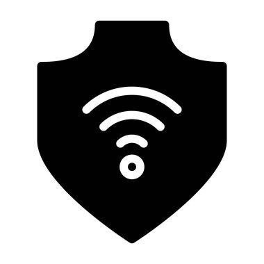 Beyaz arkaplanda Wifi simgesi, vektör illüstrasyonu