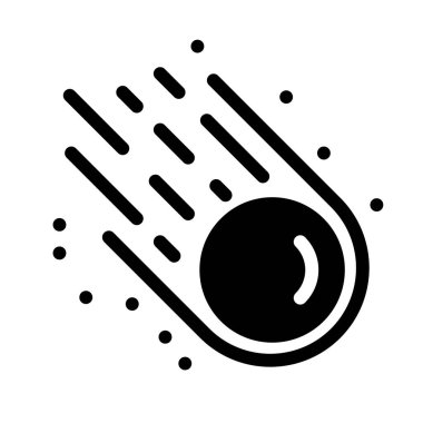 Göktaşı simgesi, vektör illüstrasyonu