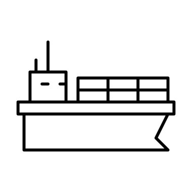 Gemi simgesi, vektör illüstrasyonu