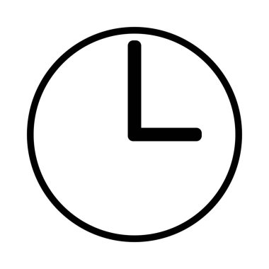 saat simgesi, vektör illüstrasyonu 