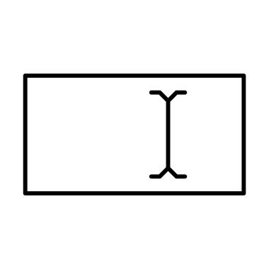 Beyaz arkaplan üzerindeki Metin Sunum simgesi, vektör illüstrasyonu