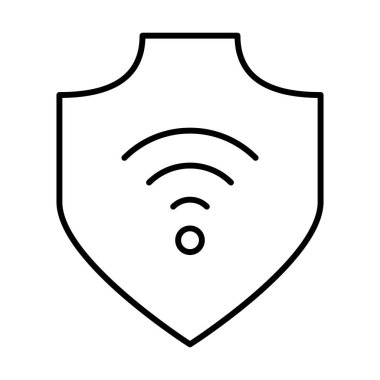 Beyaz arkaplanda Wifi simgesi, vektör illüstrasyonu