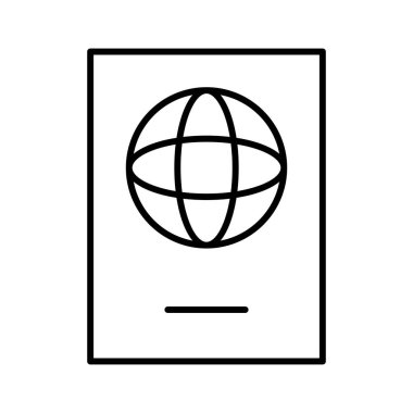 Pasaport simgesi, vektör resimleme