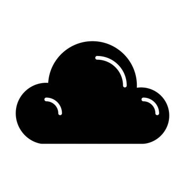 bulut simgesi, vektör illüstrasyonu