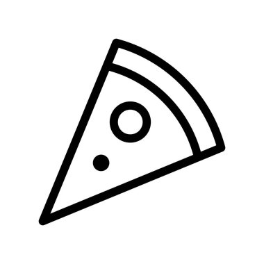 Pizza simgesi, vektör illüstrasyonu