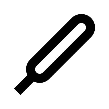 Beyaz arkaplanda termometre simgesi, vektör illüstrasyonu