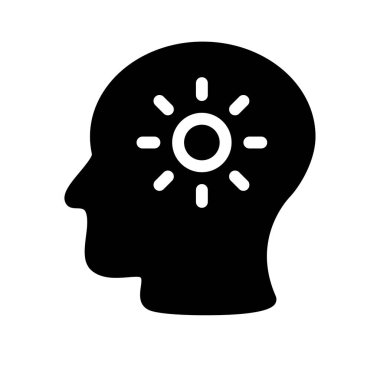 İnsan simgesi, vektör illüstrasyonu düşünün