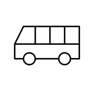 Şehir Otobüsü simgesi, vektör illüstrasyonu