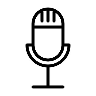 mikrofon simgesi, vektör illüstrasyonu