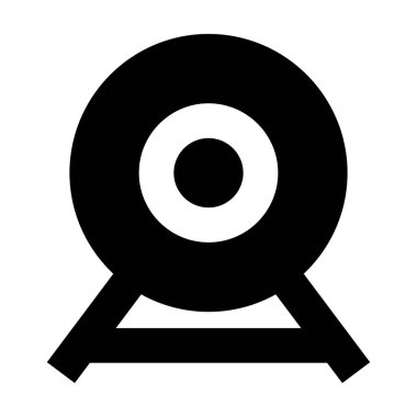 Beyaz arkaplanda hedef simgesi, vektör illüstrasyonu