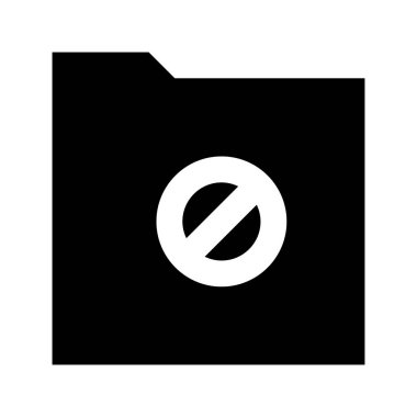 Beyaz arkaplan, vektör illüstrasyonunda Dizin HAYIR simgesi 