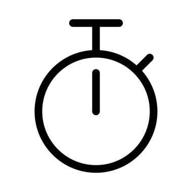 Beyaz arkaplanda zamanlayıcı simgesi, vektör illüstrasyonu