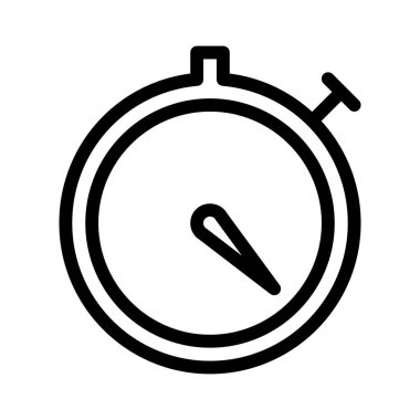 Beyaz arkaplanda zamanlayıcı simgesi, vektör illüstrasyonu