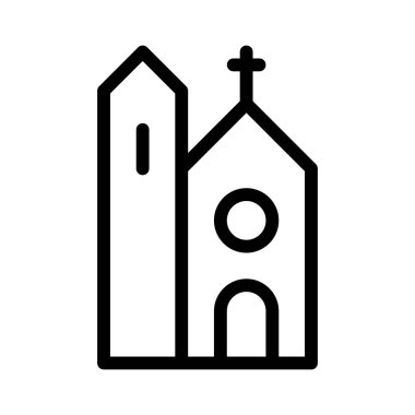 Kilise simgesi, vektör illüstrasyonu