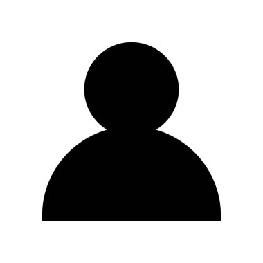 Beyaz arkaplanda kullanıcı simgesi, vektör illüstrasyonu