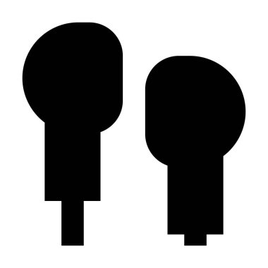 kulaklık simgesi, vektör illüstrasyonu