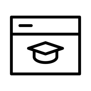 Elearning Online Education simgesi, vektör illüstrasyonu