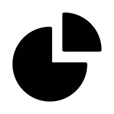 Pasta çizelgesi simgesi, vektör illüstrasyonu