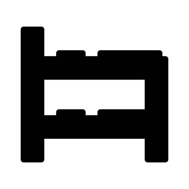 Yurt Hostel simgesi, vektör illüstrasyonu