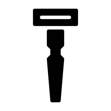 Ustura Kuaför simgesi, vektör illüstrasyonu