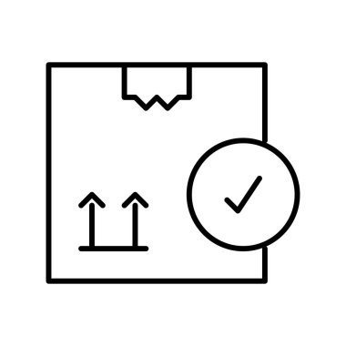 Gönderilebilir Paket simgesi, vektör illüstrasyonu