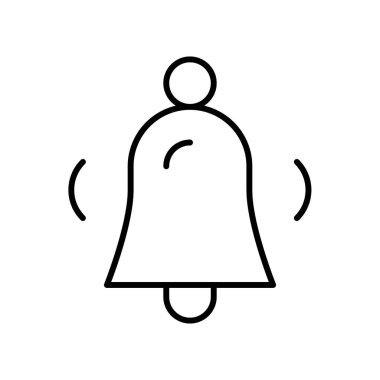 Beyaz arkaplanda alarm simgesi, vektör illüstrasyonu