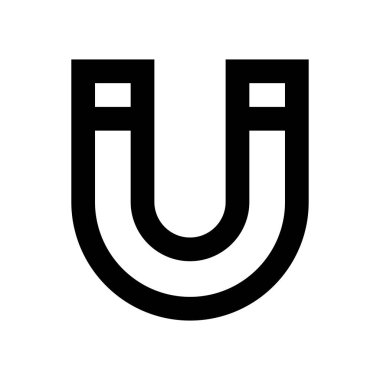 Beyaz arkaplanda mıknatıs şıklatma simgesi, vektör illüstrasyonu