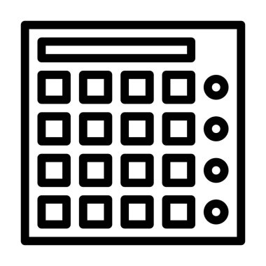 Launchpad DJ simgesi, vektör illüstrasyonu