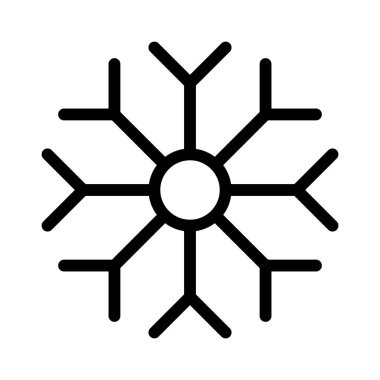 Kar Tanesi Kış simgesi, vektör illüstrasyonu