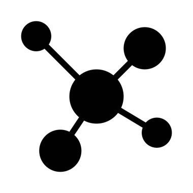 Nükleer Atom simgesi, vektör illüstrasyonu