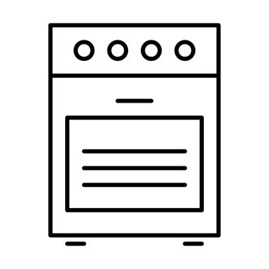 Soba Mutfağı simgesi, vektör illüstrasyonu