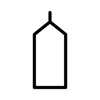 Milk Box Kitchen simgesi, vektör illüstrasyonu